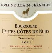 阿蘭·讓尼婭酒莊上夜丘白葡萄酒(Alain Jeanniard Bourgogne Hautes Cotes de Nuits Blanc, Burgundy, France)