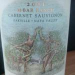 蒙大維M吧園赤霞珠干紅葡萄酒(Robert Mondavi Winery M-Bar Ranch Cabernet Sauvignon, Oakville, USA)