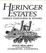 海瑞歌酒莊馬爾貝克干紅葡萄酒(Heringer Estates Malbec, Clarksburg, USA)