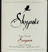 奧利維亞街桑嬌維塞干紅葡萄酒(Shypoke Olivia's Block Vineyard Sangiovese, Napa Valley, USA)