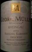 Weingut Georg Muller Stiftung Riesling Kabinett Trocken, Rheingau, Germany