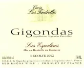 派翠克勒塞克酒庄艾斯潘林腾德雷红葡萄酒(Patrick Lesec les Espalines les Tendrelles, Gigondas, France)