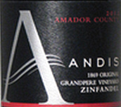安迪斯原始格朗佩爾仙粉黛紅葡萄酒(Andis Wines Original Grandpere Zinfandel, Amador County, USA)