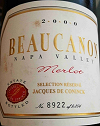 波卡農(nóng)酒莊精選珍藏梅洛紅葡萄酒(Beaucanon Estate Jacques de Coninck Selection Reserve Merlot, Napa Valley, America)