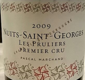 帕斯卡酒莊普露利（夜圣喬治一級園）紅葡萄酒(Pascal Marchand Les Pruliers, Nuits-Saint-Georges Premier Cru, France)