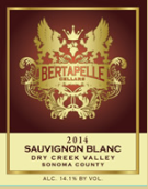 波塔佩爾長相思干白葡萄酒(Bertapelle Cellars Sauvignon Blanc, Dry Creek Valley, USA)