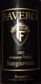 法維羅酒莊桑嬌維塞干紅葡萄酒(Favero Vineyards Estate Sangiovese, Sonoma Valley, USA)