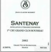 波塞特特級克羅斯盧梭一級園干紅葡萄酒(Jean-Claude Boisset Grand Clos Rousseau Premier Cru, Santena, France)