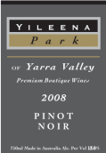 伊琳娜黑皮諾干紅葡萄酒(Yileena Park Pinot Noir, Yarra Valley, Australia)