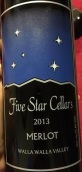 五星酒莊梅洛紅葡萄酒(Five Star Cellars Merlot, Walla Walla Valley, USA)