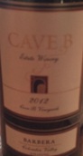 洞穴巴貝拉干紅葡萄酒(Cave B Estate Winery Barbera, Columbia Valley, USA)