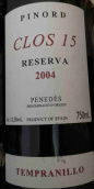 品諾德酒莊克洛斯15號丹魄珍藏紅葡萄酒(Pinord Clos 15 Reserva Tempranillo, Penedes, Spain)