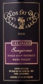 克羅杜維爾古拉爵桑嬌維塞干紅葡萄酒(Clos Du Val Tre Grazie Sangiovese, Napa Valley, USA)