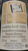 威利奧普茲茍達克逐粒精選葡萄干葡萄酒(Willi Opitz Goldackerl Trockenbeerenauslese, Neusiedlersee, Austria)