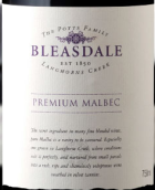 寶仕德高級馬爾貝克紅葡萄酒(Bleasdale Premium Malbec, Langhorne Creek, Australia)