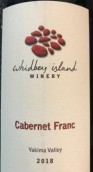 惠德比島酒莊品麗珠紅葡萄酒(Whidbey Island Winery Cabernet Franc, Yakima Valley, USA)
