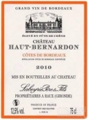 上伯納登紅葡萄酒(Chateau Haut-Bernadon, Cotes de Bordeaux, France)