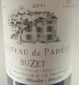 帕得樂酒莊赤霞珠-梅洛-馬爾貝克混釀干紅葡萄酒(Chateau de Padere Cabernet Merlot Malbec, Buzet,France)