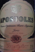 貢拜亞斯酒莊徒行者最佳拍檔署名系列雪莉酒(Gonzalez Byass Apostoles Vinum Optimum Rare Signature, Jerez, Spain)