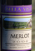 貝拉·維斯塔梅洛干紅葡萄酒(Bella Vista Winery Merlot, California, USA)