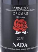 娜達(dá)約瑟佩酒莊卡斯馬巴巴萊斯科珍藏紅葡萄酒(Nada Giuseppe Casmar Barbaresco Riserva DOCG, Piedmont, Italy)