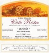 嘉拉德酒庄金丘克雷特珍藏红葡萄酒(Pierre Gaillard Cote Blonde Le Cret Reserve, Cote Rotie, France)