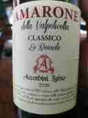 阿克迪尼酒莊比索爾經(jīng)典阿瑪羅尼紅葡萄酒(Accordini Igino Le Bessole Amarone della Valpolicella Classico, Veneto, Italy)