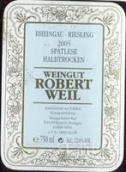 羅伯特威爾雷司令遲摘半干白葡萄酒(Weingut Robert Weil Riesling Spatlese Halbtrocken, Rheingau, Germany)