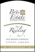 布里酒莊珍藏雷司令白葡萄酒(Brys Estate Reserve Dry Riesling, Old Mission Peninsula, USA)