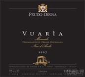 迪斯薩酒莊維娜黑珍珠紅葡萄酒(Feudo Disisa Vuaria Nero d'Avola Monreale, Sicily, Italy)