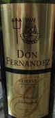 唐費(fèi)南德酒莊珍藏赤霞珠紅葡萄酒(Don Fernandez Reserve Cabernet Sauvignon, Central Valley, Chile)