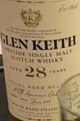 格兰基斯19年苏格兰单一麦芽威士忌(Glen Keith 28 Years Old Single Malt Scotch Whisky, Speyside, UK)