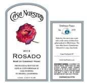 努艾斯塔酒莊干型桃紅葡萄酒(Casa Nuestra Dry Rosado Rose ,Napa Valley, USA)