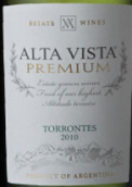 阿爾塔維斯塔優(yōu)質特濃情白葡萄酒(Alta Vista Premium Torrontes, Mendoza, Argentina)