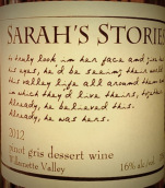 哈里斯橋莎拉的故事灰皮諾甜酒(Harris Bridge Vineyard Sarah's Stories Pinot Gris Dessert, Harris Valley, USA)