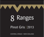 八峰酒莊灰皮諾白葡萄酒(8 Ranges Pinot Gris, Central Otago, New Zealand)