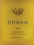 多南酒莊卡內(nèi)羅斯黑皮諾紅葡萄酒(Donum Estate Grown Carneros Pinot Noir, Napa County, USA)