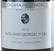 里翁夜圣喬治一級(jí)園阿格利紅葡萄酒(Domaine Michele et Patrice Rion Clos des Argillieres, Nuits-Saint-Georges 1er cru, France)