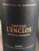 朗克洛城堡紅葡萄酒(Chateau L'Enclos, Sainte-Foy Cotes de Bordeaux, France)