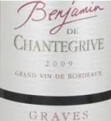 鳴雀酒莊副牌紅葡萄酒(Benjamin de Chantegrive, Graves, France)