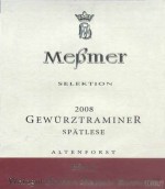 Weingut Herbert Messmer Burrweiler Altenforst Gewurztraminer Spatlese, Pfalz, Germany