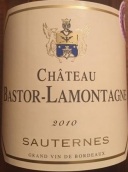 巴斯特酒莊甜白葡萄酒(Chateau Bastor-Lamontagne, Sauternes, France)