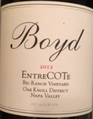 博伊德家族酒莊大牧場園安特科干紅葡萄酒(Boyd Family Vineyard Big Ranch Vineyard Entrecote, Oak Knoll District, USA)