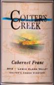 柯?tīng)柼叵符愔楦杉t葡萄酒(Colter's Creek Cabernet Franc, Lewis Clark Valley, USA)