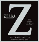 斑馬館藏珍藏梅洛干紅葡萄酒(Zerba Cellars Library Reserve Merlot, Walla Walla Valley, USA)