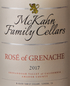 麥克卡恩歌海娜桃紅葡萄酒(McKahn Family Cellars Rose of Grenache, Shenandoah Valley, USA)