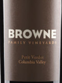 布朗家族味而多干紅葡萄酒(Browne Family Vineyards Petit Verdot, Columbia Valley, USA)