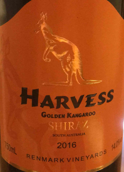 harvess golden kangaroo shiraz, south australia, australia红酒