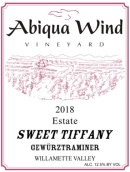 艾比卡風(fēng)酒莊蒂凡尼瓊瑤漿甜白葡萄酒(Abiqua Wind Vineyard Sweet Tiffany Gewurztraminer, Willamette Valley, USA)