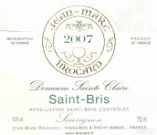 Jean-Marc Brocard Domaine Sainte Claire Sauvignon de Saint-Bris, Burgundy, France